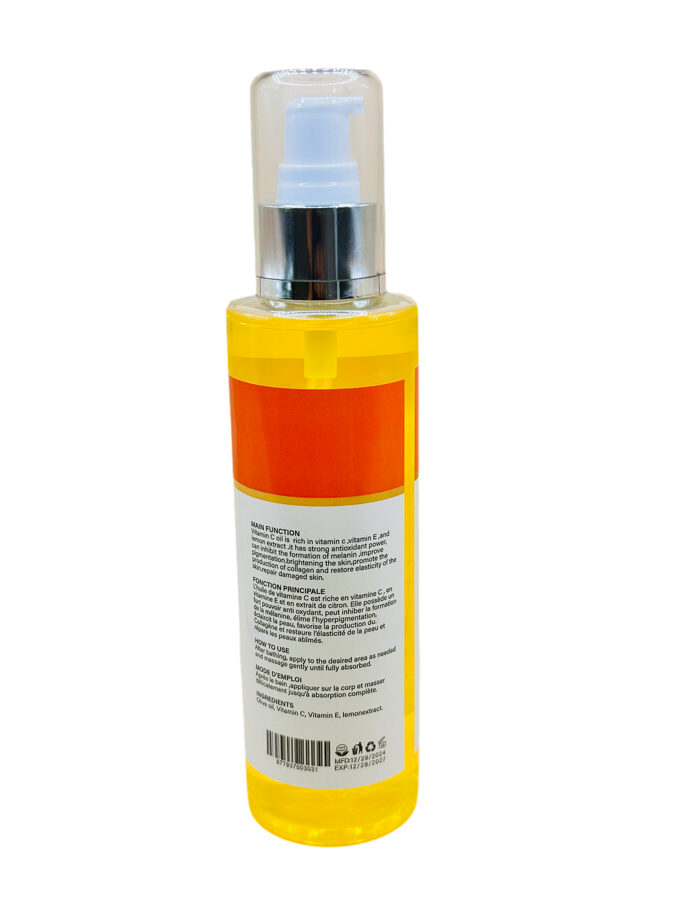 Vitamin C body oil vitamin